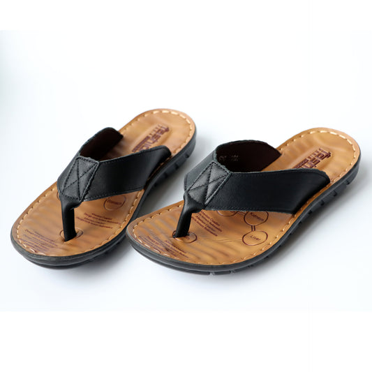 Cowhide Men's Flip Flops Sandals