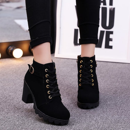 Cross strappy booties