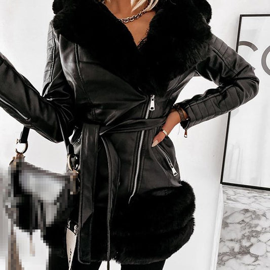 Fashion Women Leather Coats