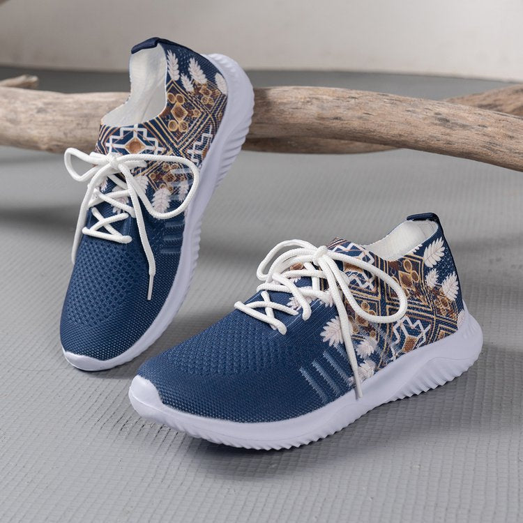 Summer New Flying Woven Stylish Flat Shoes