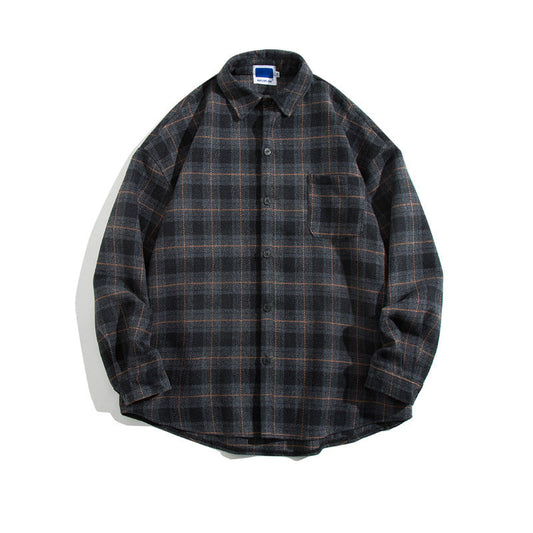 Brushed Thickened Thermal Plaid Shirt