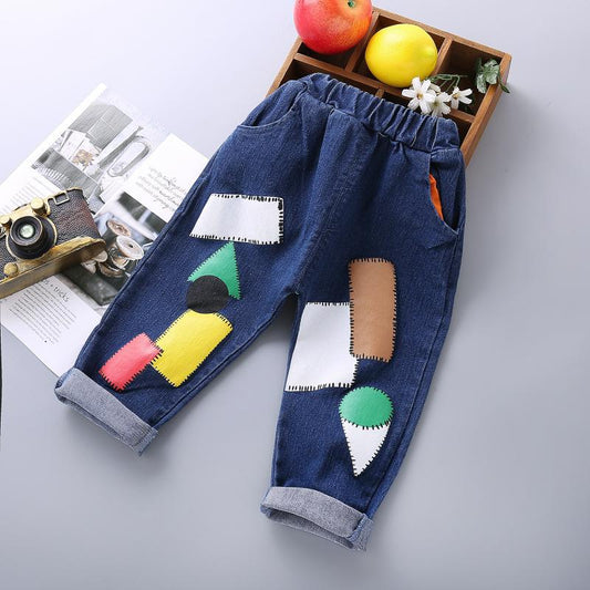 Boys' sports casual jeans spring