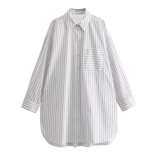 Style Fashionable Striped Loose Shirt