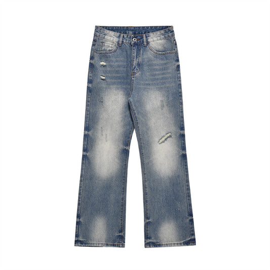 Retro Washed Straight Jeans